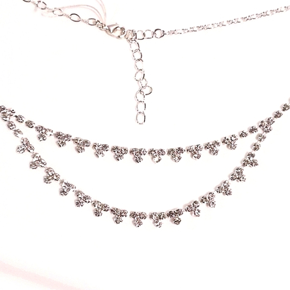 Elegant ⚜️  2 Tier Rheinstone Necklace
